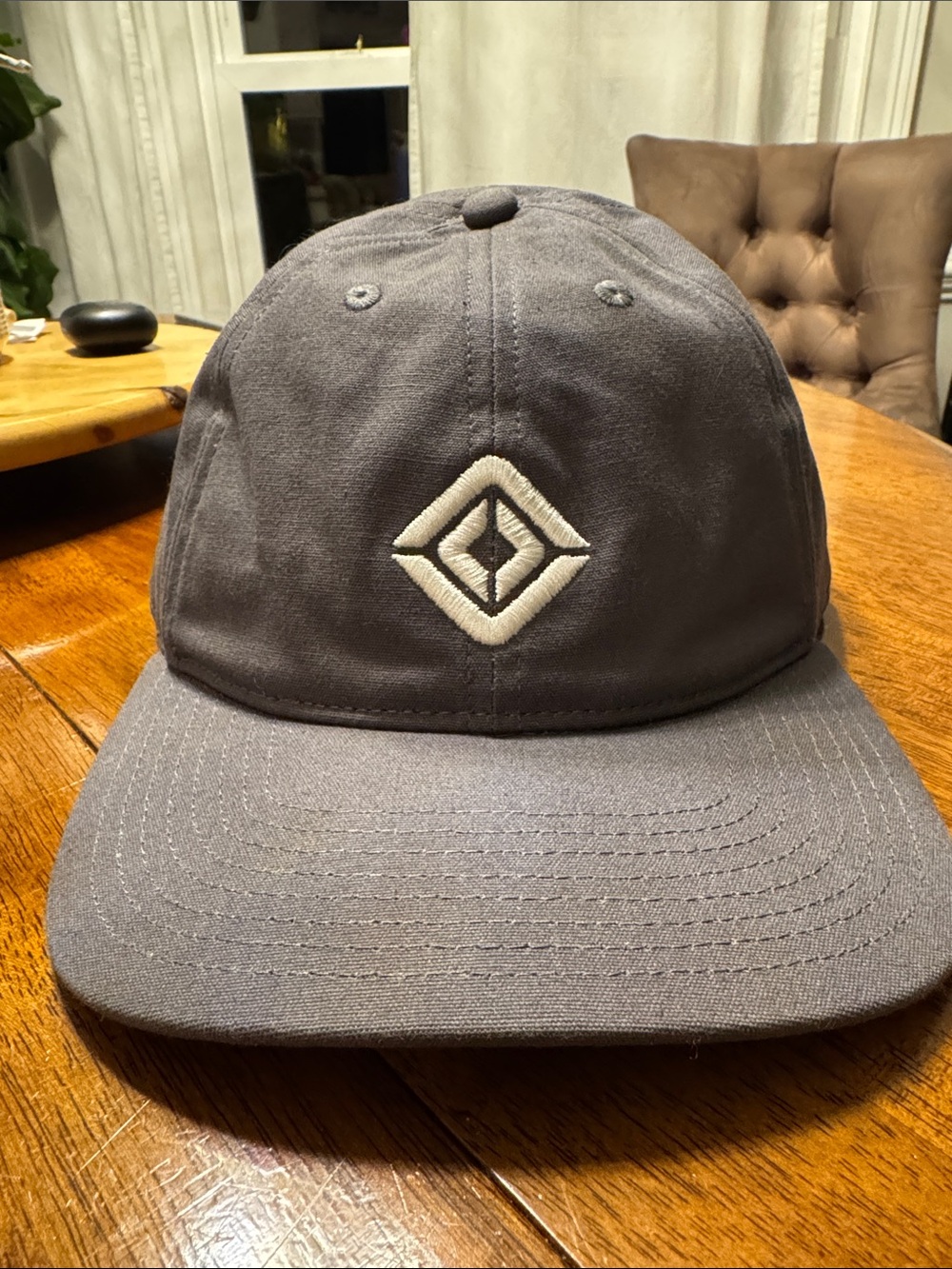 Rivian compass Charcoal organic Cotton Cap with Embroidered Rivian Logo